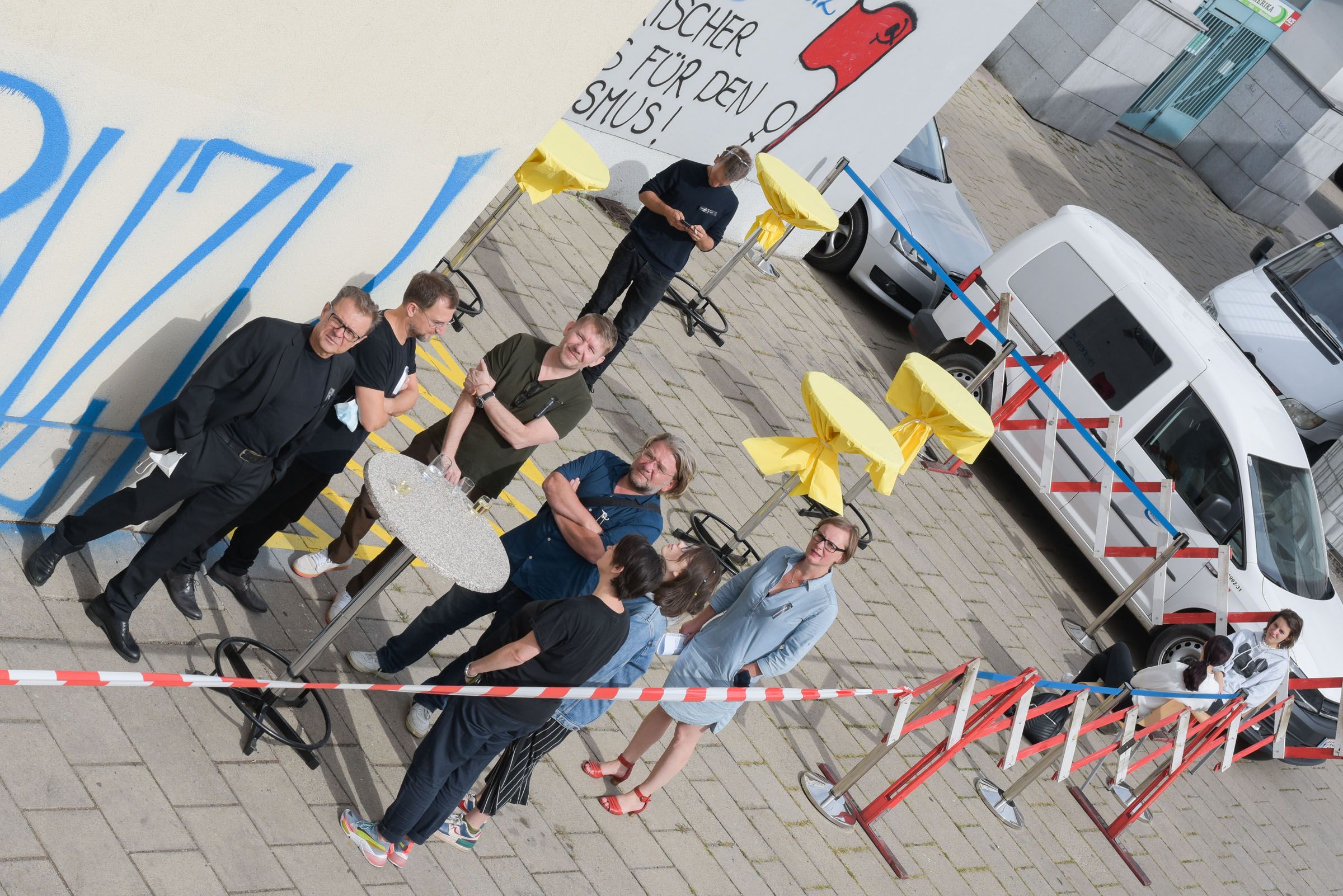 Christian Mahringer und Besucher